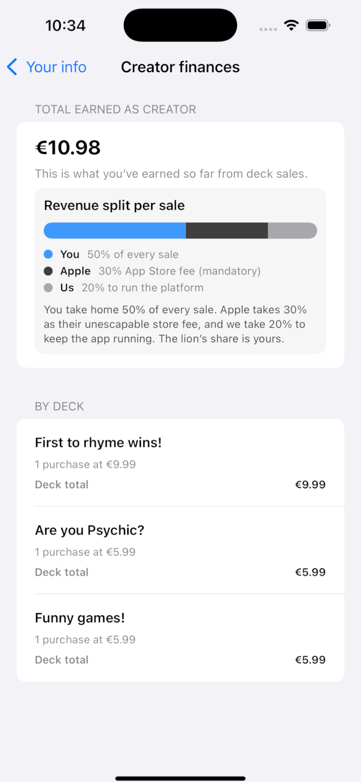 Shuff screenshot - Game mode